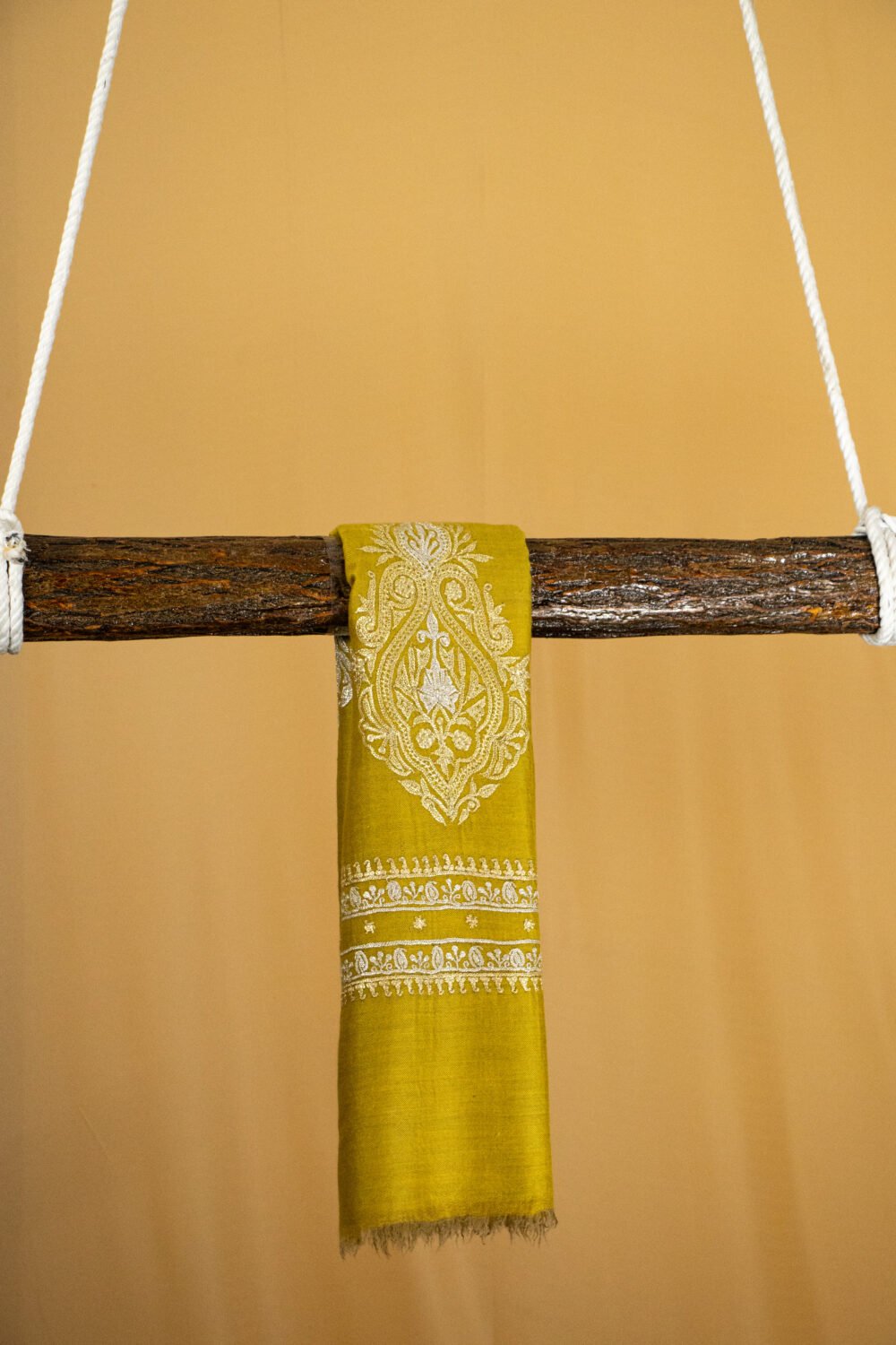"Elegant Kashmiri Pashmina Shawl in pastel hues"